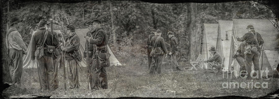 Gettysburg National Park Digital Art - Union Soldiers Civil War Camp by Randy Steele