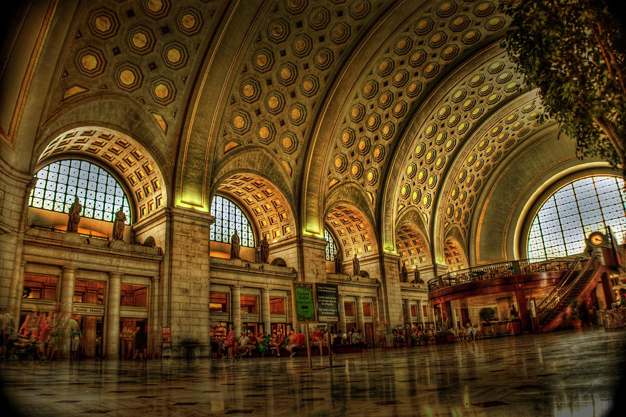 Train Photograph - Union Station - DC by Frank Garciarubio
