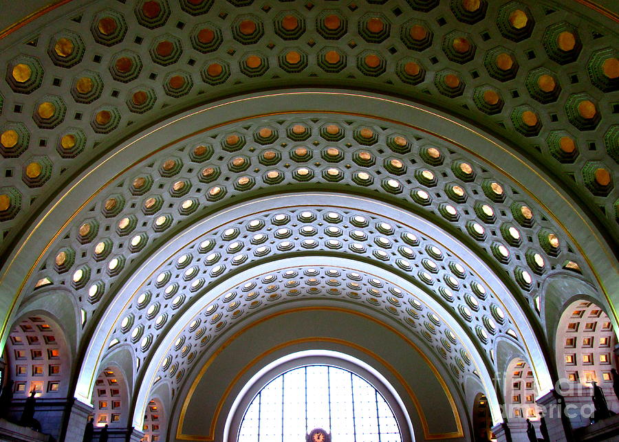 Union Station Ceiling 2 Photograph by Randall Weidner