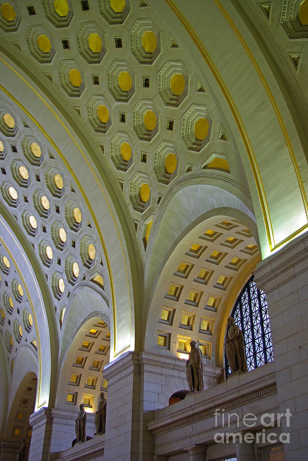 Architecture Photograph - Union Station Ceiling by Rich Walter