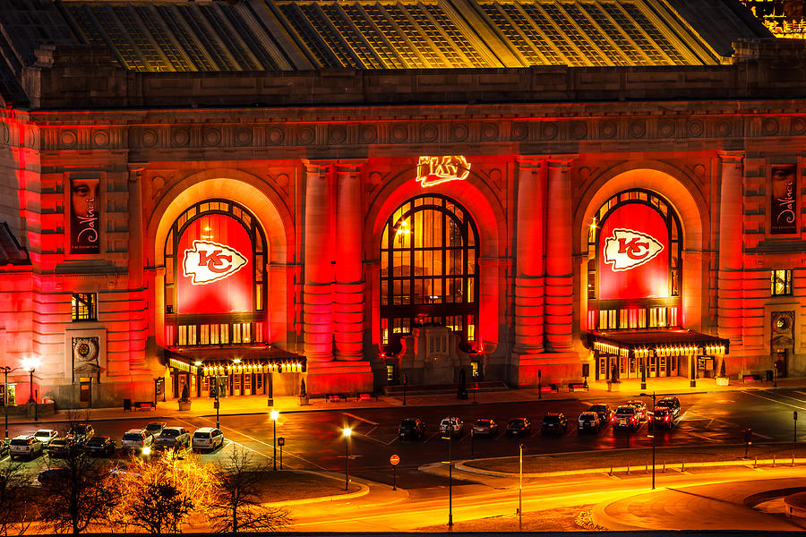 Union Station in Chiefs Red Photograph by Steven Bateson