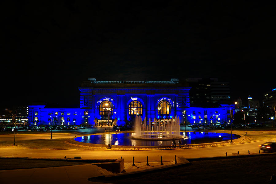 Union Station in Royal Blue Photograph by Alan Hutchins