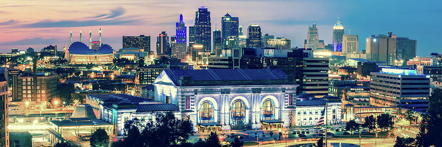 Union Station Kansas City Skyline Panoramic Photograph by Gregory ...