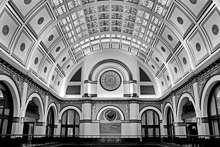 Union Station Lobby BW Photograph by Kristin Elmquist
