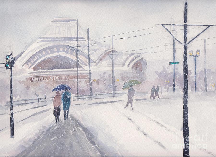 Union Station Painting - Union Station, Tacoma by Watercolor Meditations Union Station Painting - Union Station, Tacoma by Watercolor Meditations