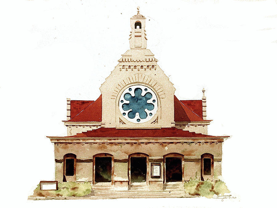 Unitarian Church - F.Furness Painting by William Renzulli