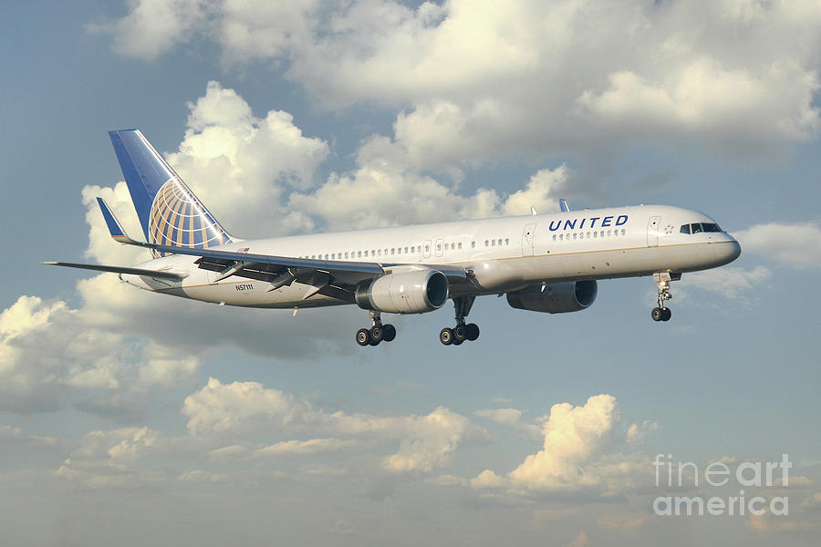 United Airlines Boeing 757 Digital Art by Airpower Art