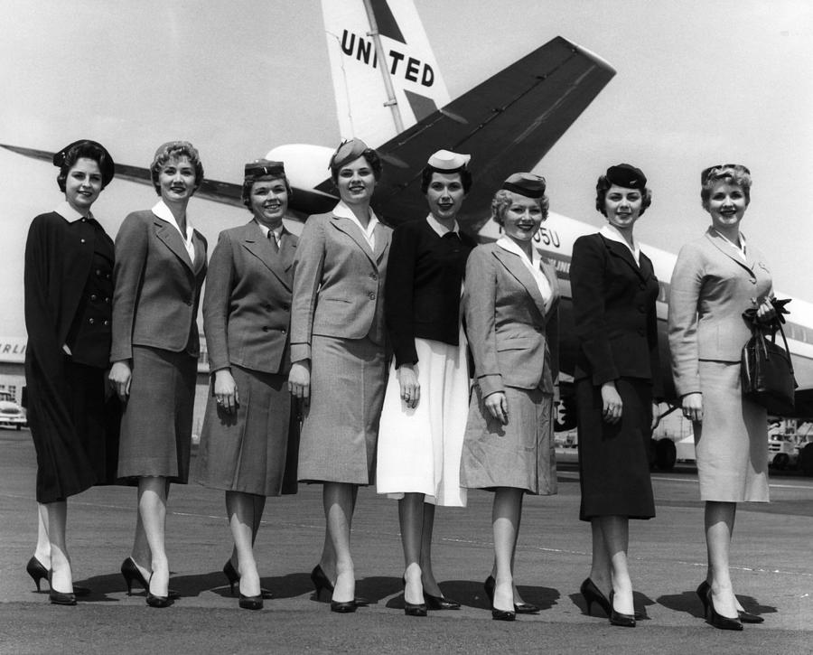 United Airlines Stewardesses Model Photograph by Everett - Fine