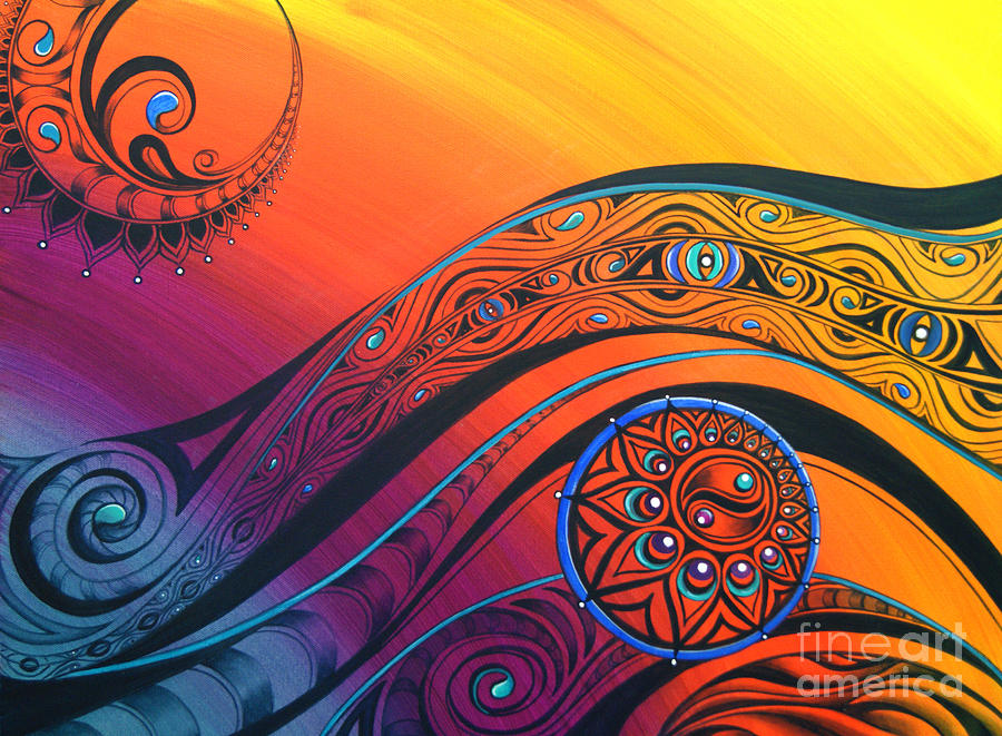 Tribal Flow Painting by Reina Cottier