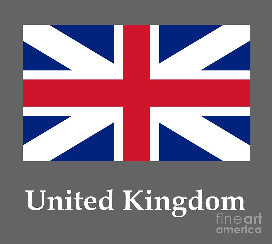 United Kingdom Flag #2 And Name Digital Art by Frederick Holiday - Fine ...