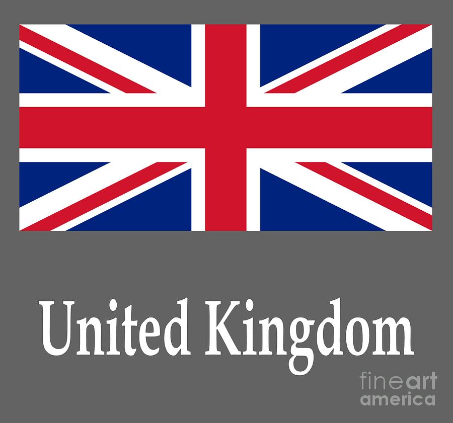 United Kingdom Flag And Name Digital Art By Frederick Holiday