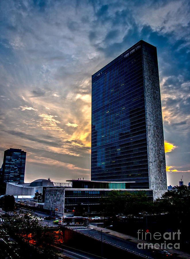 Architecture Photograph - United Nations - New York City by James Aiken