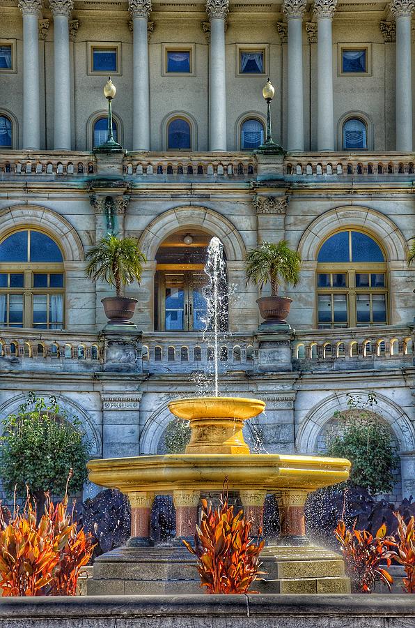 United States Capitol Building - Water Fountain  Photograph by Marianna Mills