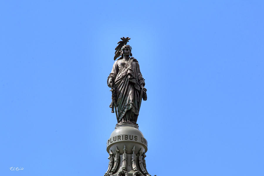 United States Capitol - Statue of Freedom - E Pluribus Unum Photograph by Ronald Reid