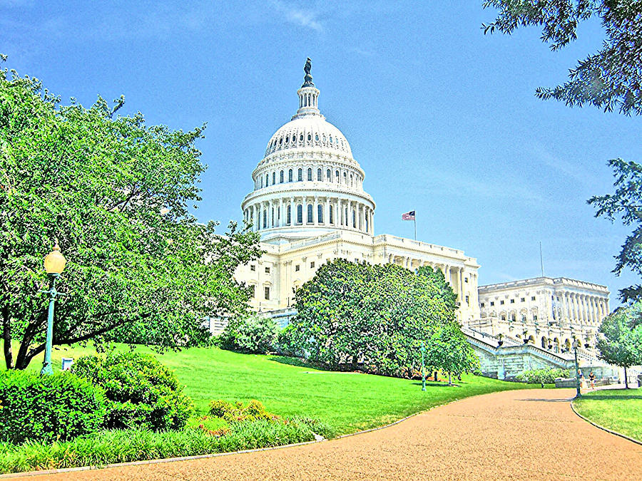 Cityscape Photograph - United States Capitol - Washington DC by Thomas Krappweis