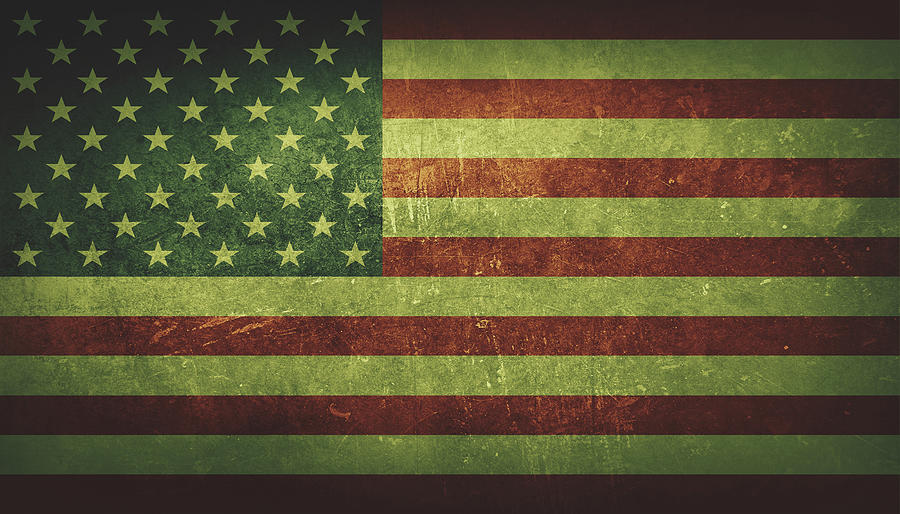 United States Distressed Flag Dehner Painting by David Dehner
