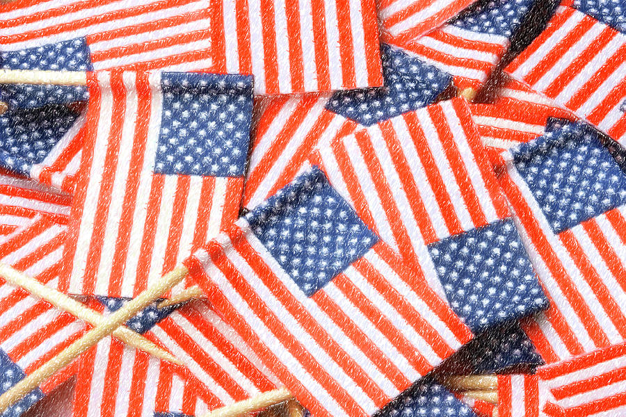 United States Flag Color Pencil Photograph by Jill Lang
