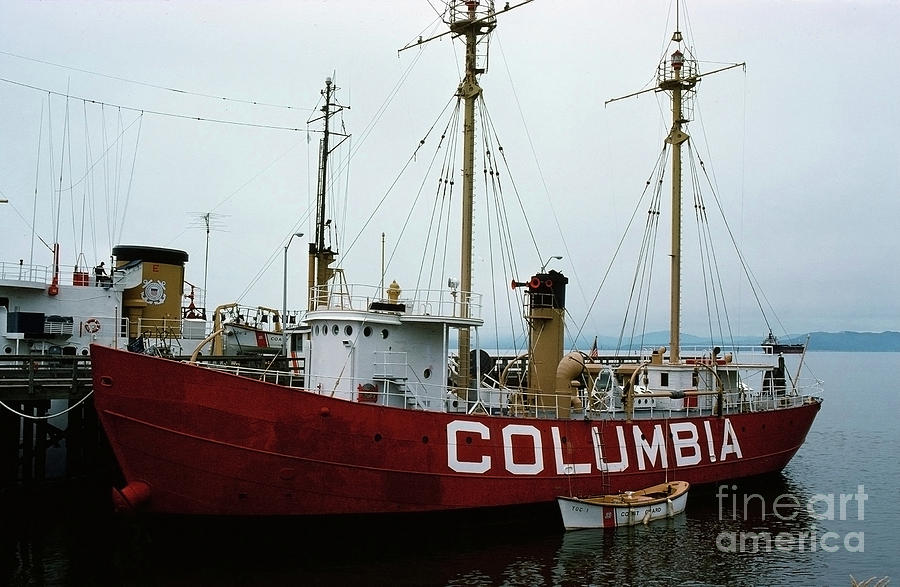 Lightship Photograph - United States lightship Columbia WLV-604  1976 by Monterey County Historical Society