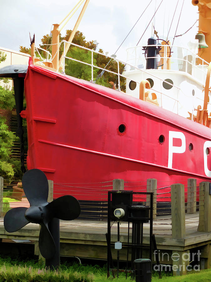 United States Lightship Portsmouth 3 Painting by Jeelan Clark