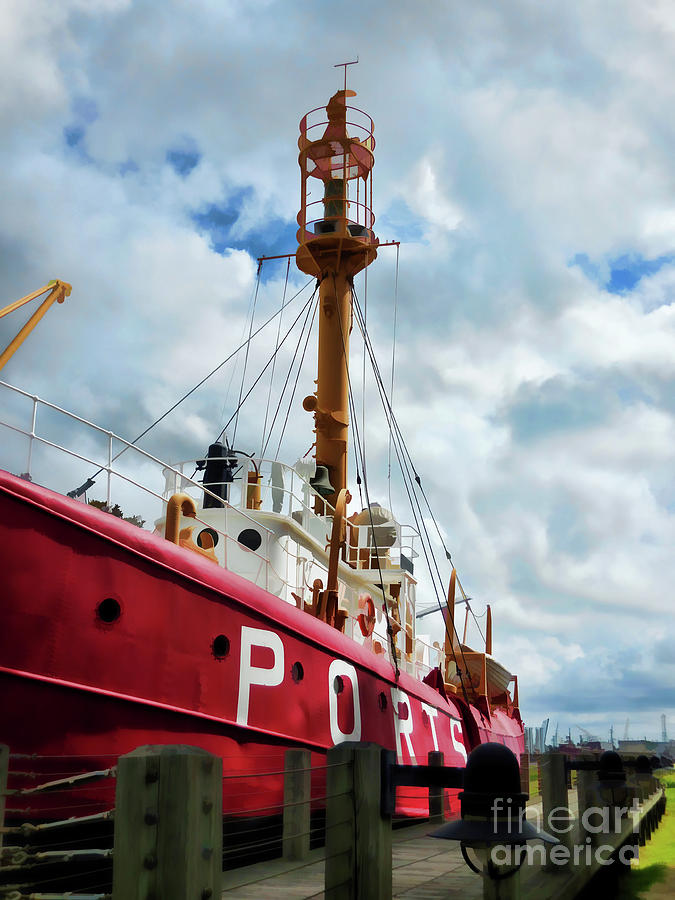 United States Lightship Portsmouth 4 Painting by Jeelan Clark