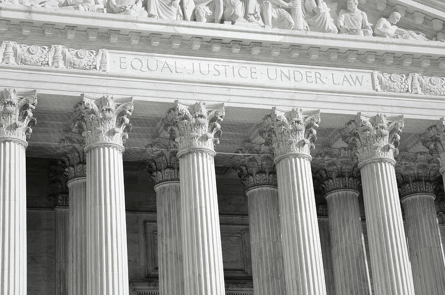United States Supreme Court Pillars of Justice and Law Photograph by Brandon Bourdages