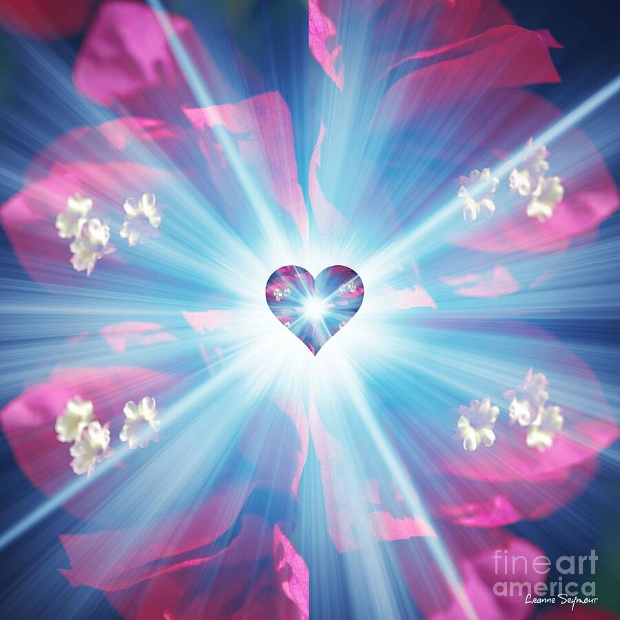 Flower Mixed Media - Universal Heart by Leanne Seymour