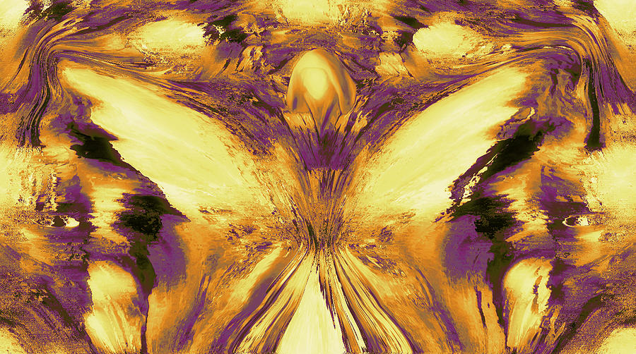 Book Digital Art - Universal Love - Gold Purple by Artistic Mystic