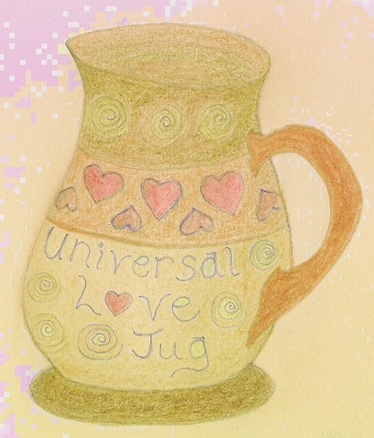 Universal Love Jug Drawing by Julia Woodman
