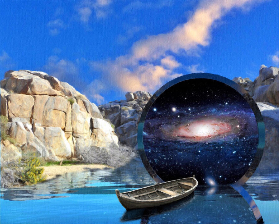 Space Digital Art - Universal Portal by Snake Jagger