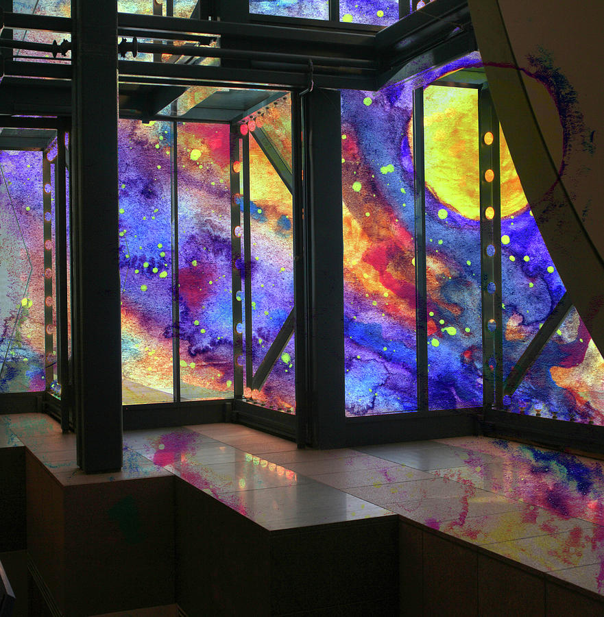 Universe Through The Window Mixed Media by R Kyllo