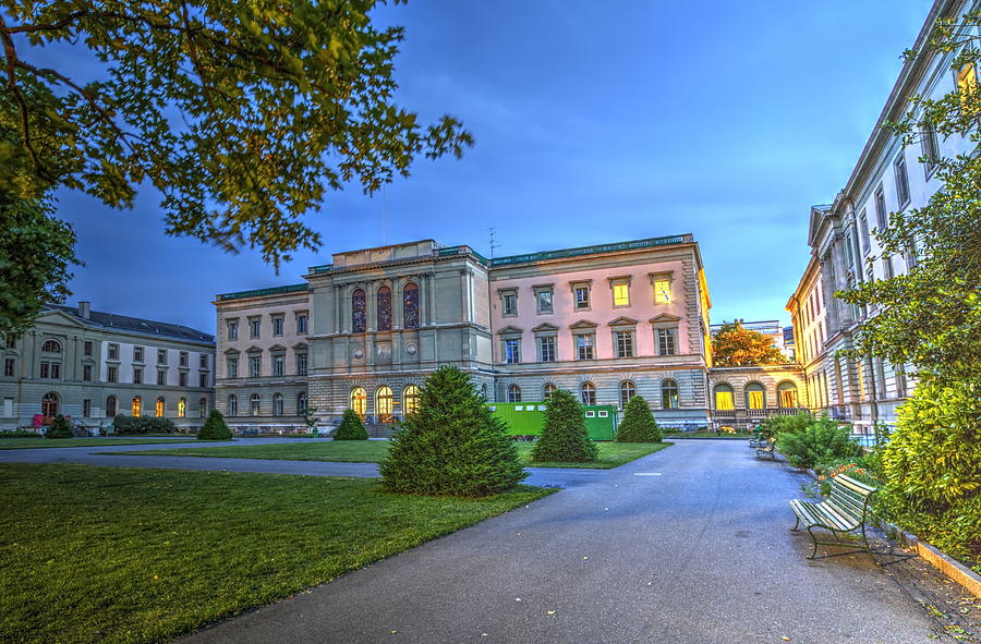 University building, Geneva, Switzerland, HDR Photograph by Elenarts - Elena Duvernay photo