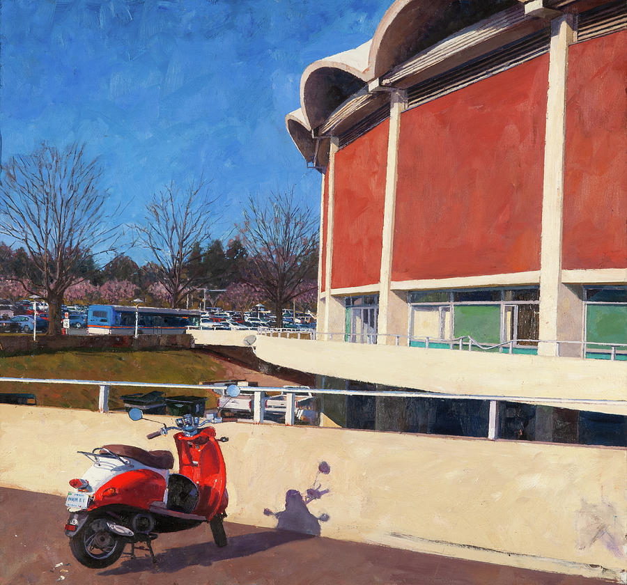 University Of Virginia Painting - University Hall, 2018 by Edward Thomas