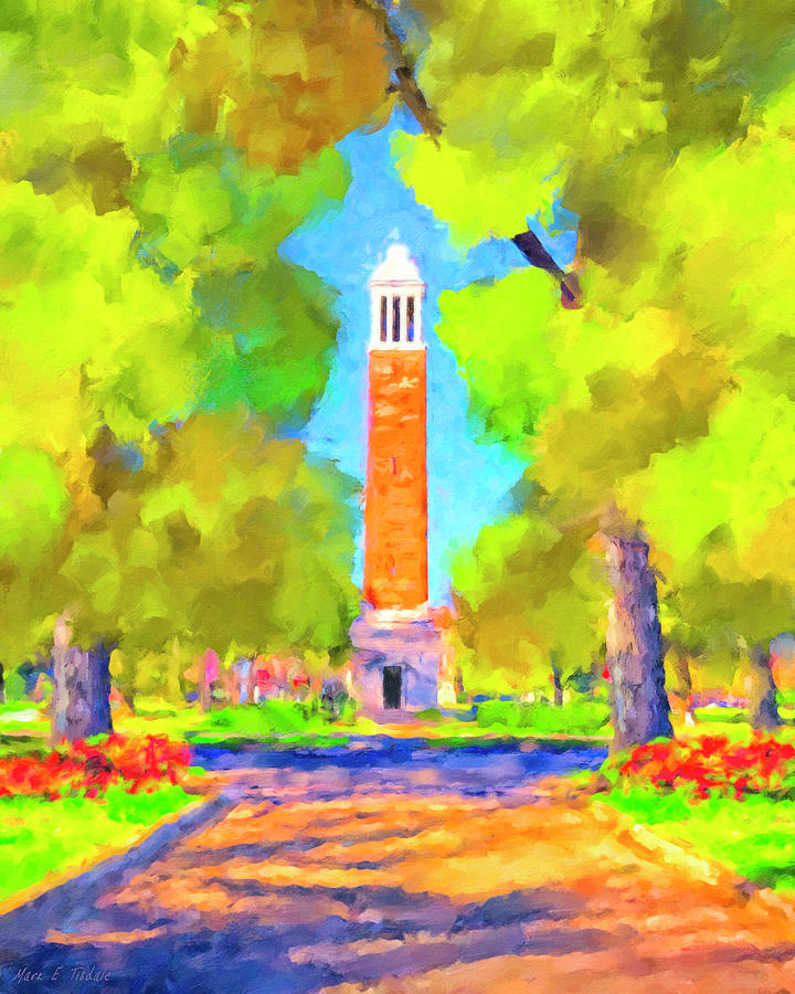 Denny Chimes On The Quad Painting by Mark Tisdale