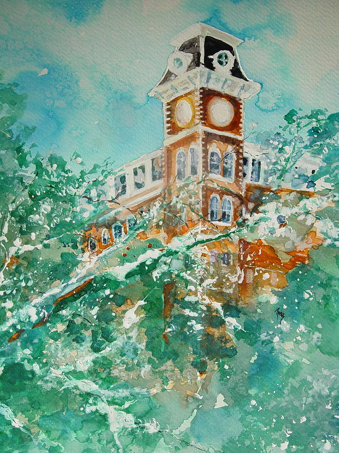 Ice On Old Main 1 Painting by Robin Miller-Bookhout