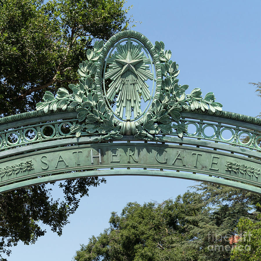 University of California Berkeley Historic Sather Gate DSC4074 square Photograph by Wingsdomain Art and Photography