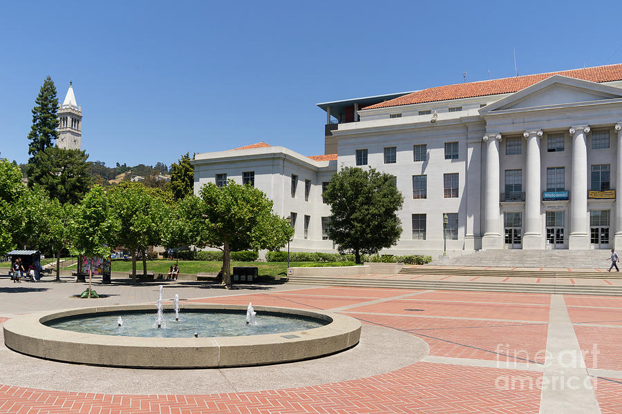 University of California Berkeley Historic Sproul Hall at Sproul Plaza and The Campanile DSC4086 Photograph by Wingsdomain Art and Photography