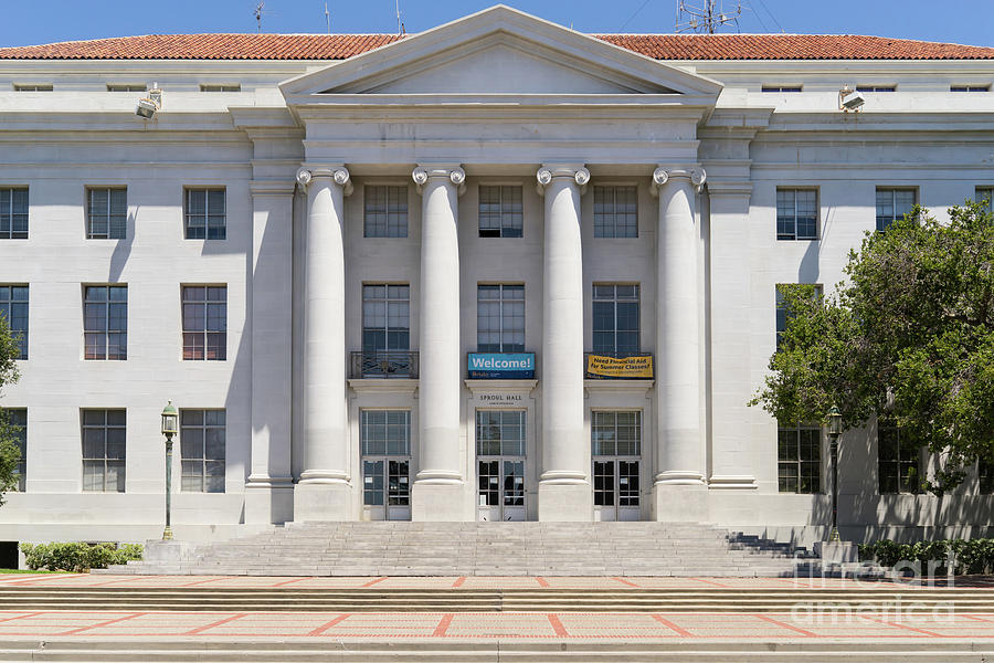 University of California Berkeley Historic Sproul Hall at Sproul Plaza DSC4081 Photograph by Wingsdomain Art and Photography