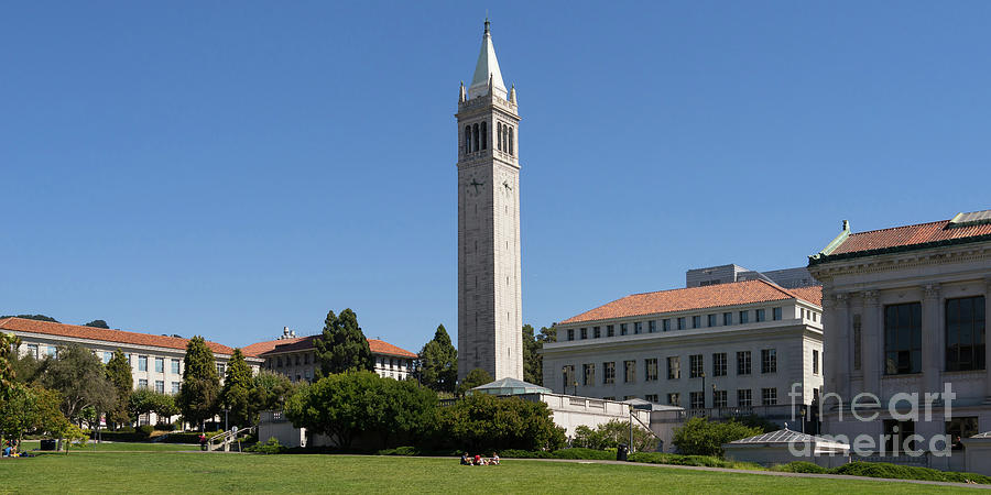 University of California Berkeley Sather Tower The Campanile From The Doe Library DSC4700 long Photograph by Wingsdomain Art and Photography