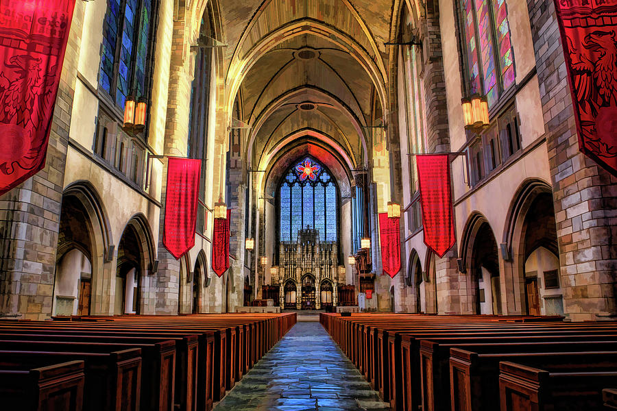 University of Chicago Rockefeller Chapel Painting by Christopher Arndt