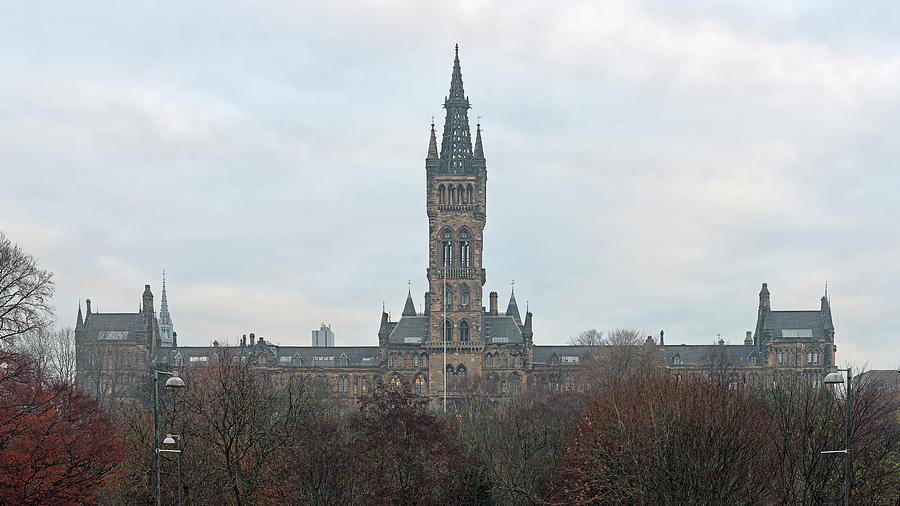 University of Glasgow at Sunrise - Panorama Photograph by Maria Gaellman