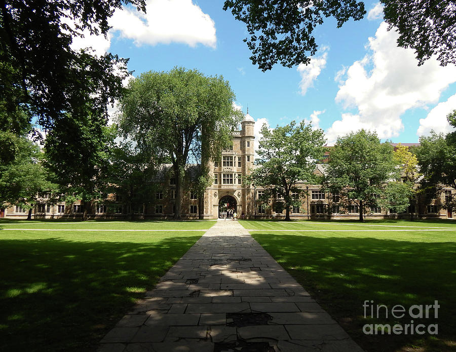 University Of Michigan Photograph - University of Michigan Courtyard by Phil Perkins