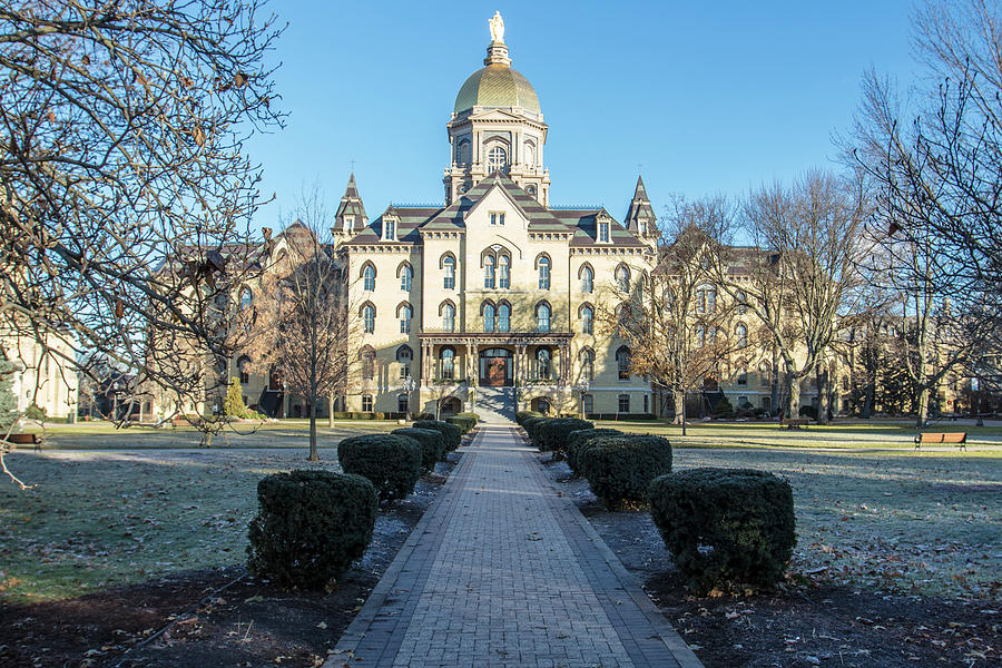 University of Notre Dame Dome and Path Photograph by John McGraw