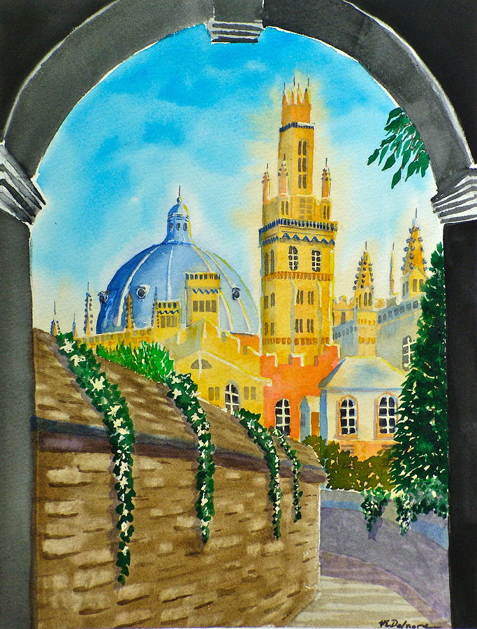 Architecture Painting - University of Oxford by Vic Delnore