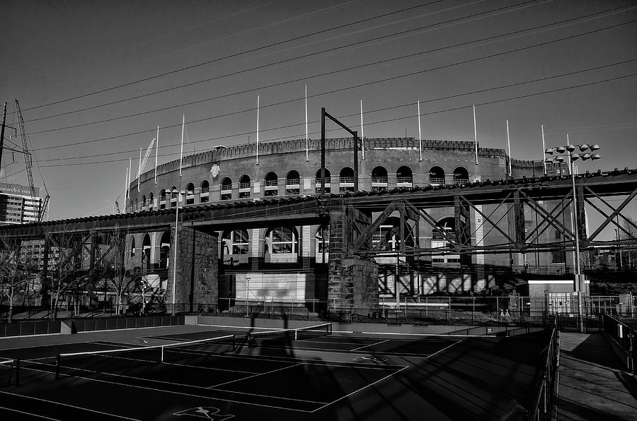 University of Pennsylvania - Franklin Field in Black and White Photograph by Bill Cannon