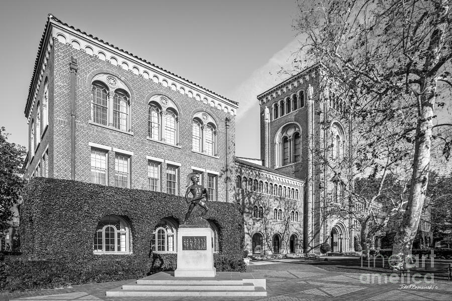 University of Southern California Admin Bldg with Tommy Trojan Photograph by University Icons