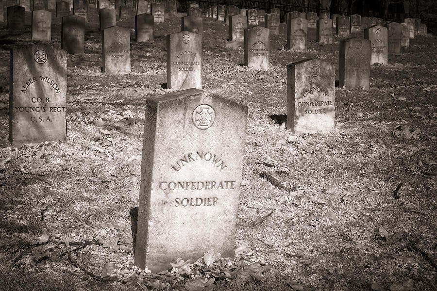 Unknown Confederate Soldier in Sepia Photograph by James Barber