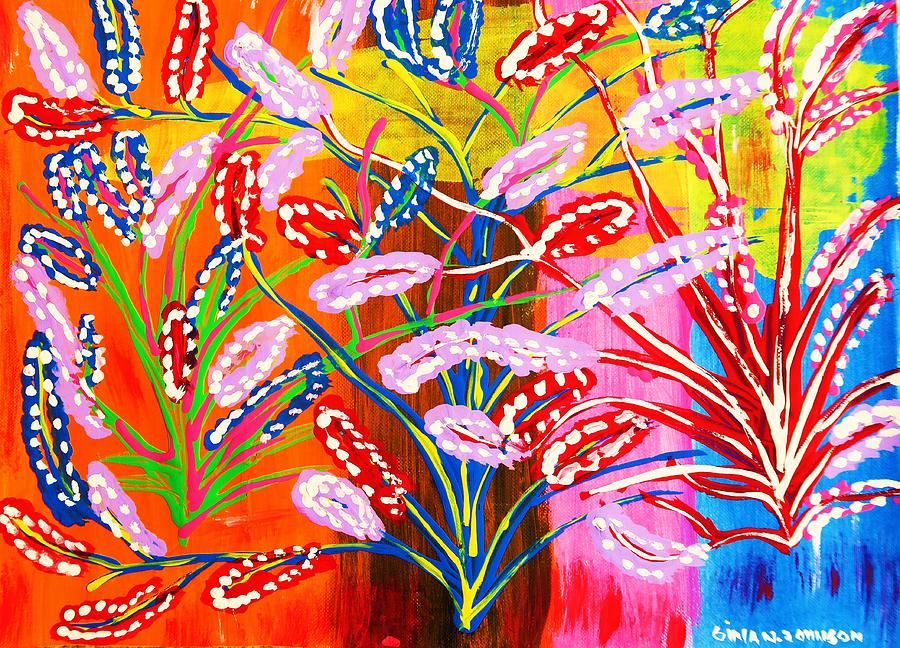 Unknown flowers Painting by Gina Nicolae Johnson