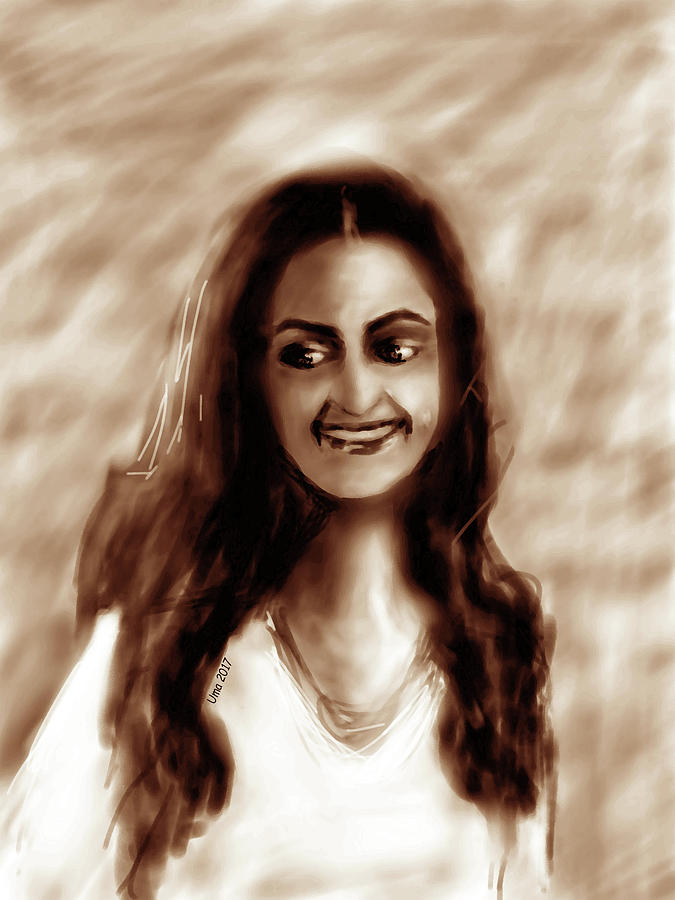Unknown woman 10 Digital Art by Uma Krishnamoorthy