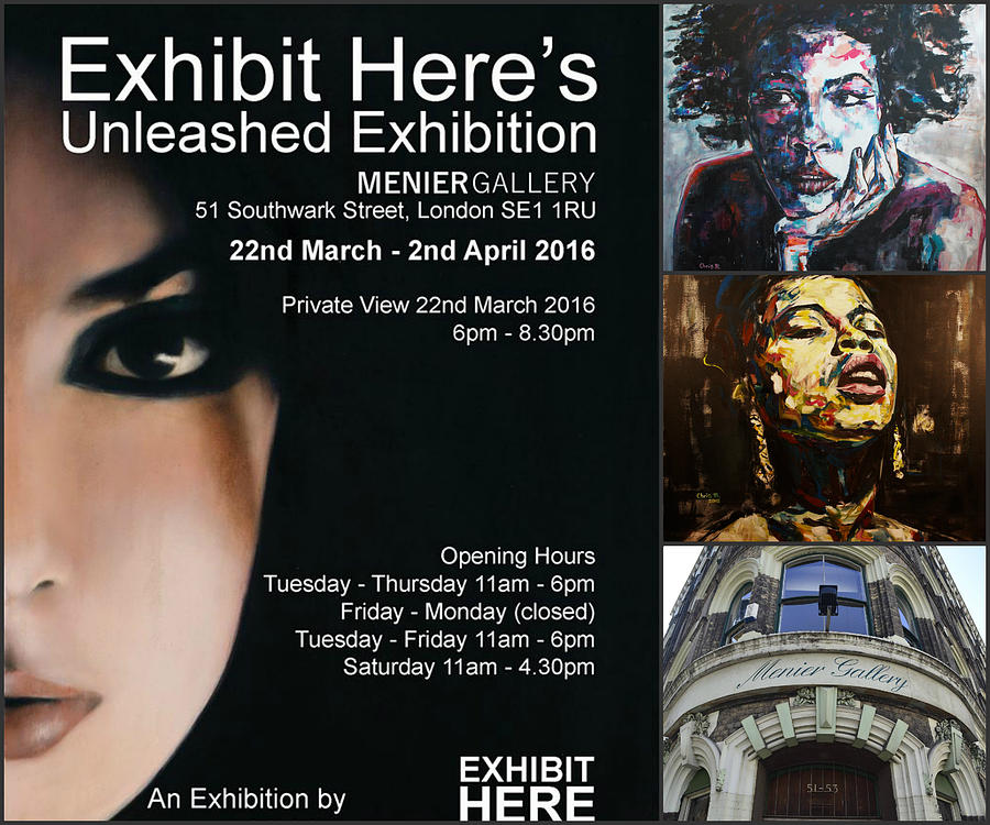 Portrait Painting - Unleashed Exhibition, March 2016 by Christel Roelandt