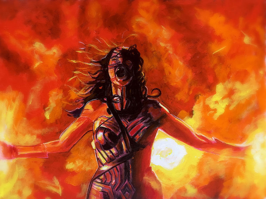 Wonder Woman Painting - Unleashed by Joel Tesch